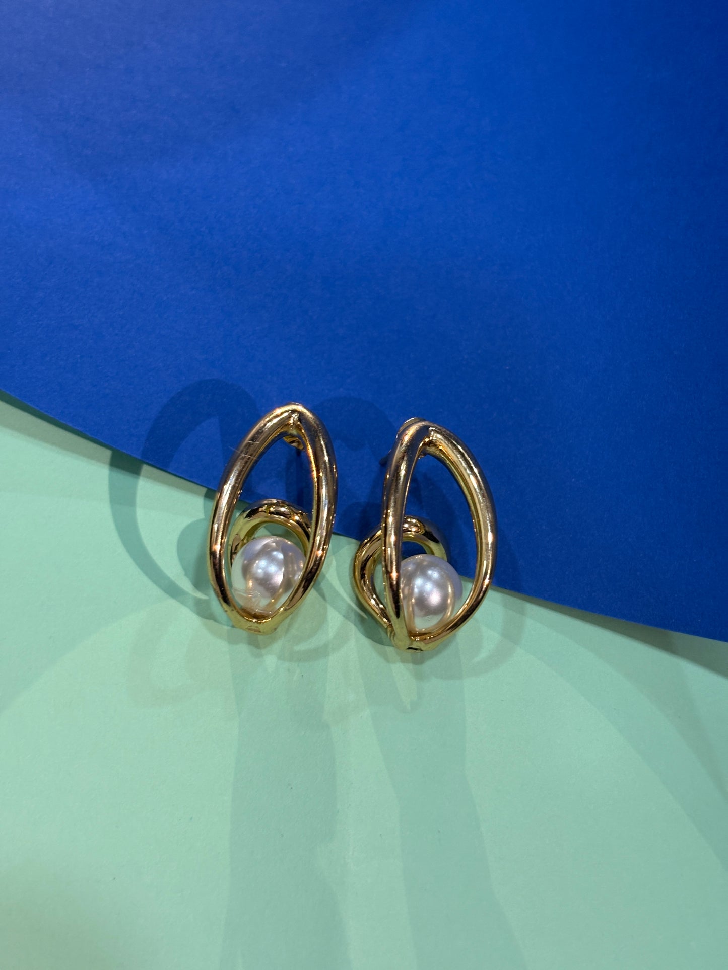 Pearl Drop Hoops