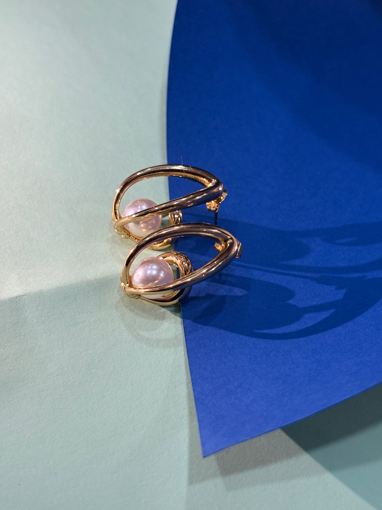 Pearl Drop Hoops