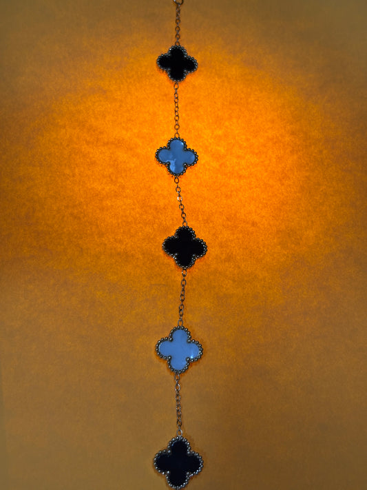 Black & White Clover Bracelet