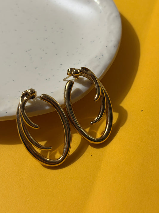 Golden Halo Earings